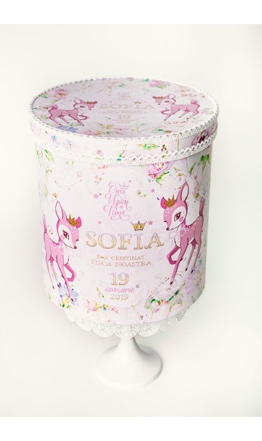 Trusou botez pentru fetite inspirat din desene animate cu caprioara Bambi 3
